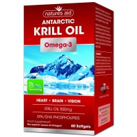 Natures Aid Antarctic Superba Krill Oil 500mg (Omega-3)