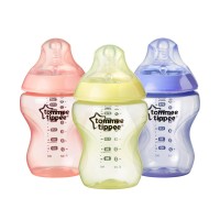 Tommee Tippee Closer TO Nature Colour MY World Bottle Pink 3pk