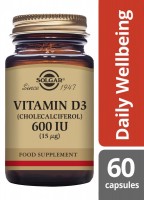 Solgar Vitamin D3 (Cholecalciferol) 600 IU (15 µg)