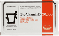 Bio-Vitamin D3 Colecalciferol Capsules 20 000iu