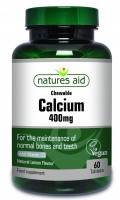 Natures Aid Calcium (Chewable) 400mg (With Vitamin D3) (Suitable For Vegetarians & Vegans)