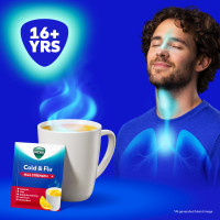 Vicks Cold & Flu Max Strength Lemon Hot Drink Sachets