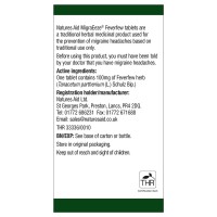 Natures Aid Migraeeze Feverfew 100mg