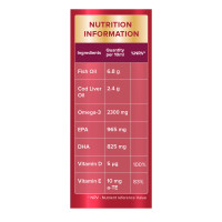 Seven Seas Omega-3 Fish Oil Plus Cod Liver Oil Max Strength With Vitamins D And Vitamin E