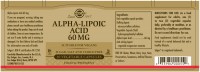 Solgar Alpha-Lipoic Acid 60 MG