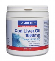 Lamberts Cod Liver Oil 1000mg (Epa 144mg/Dha 107mg)