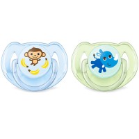 Philips Avent Classic Soothers Monkey & Rhino 6-18m