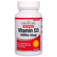 Natures Aid Vitamin D3 1000iu (25ug)