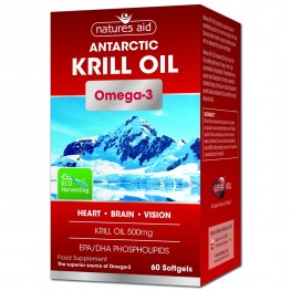 Natures Aid Antarctic Superba Krill Oil 500mg (Omega-3)