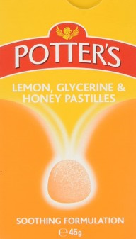 Potters Pastilles Lemon Glycerine & Honey