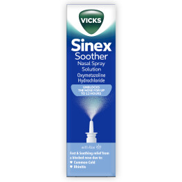 Vicks Sinex Soother, Decongestant Nasal Spray For Blocked Nose Due TO Cold. 15ml
