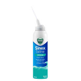 Vicks Sinex Strong Saline Nasal Spray – 120ml- 3in-1 Action: Suitable From 3 Years+