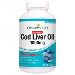Natures Aid Cod Liver Oil (High Strength) 1000mg