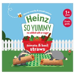 Heinz Tomato & Basil Straws 5 X 15g