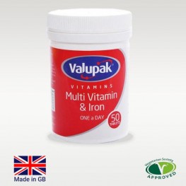 Valupak Multi Vitamin & Iron Oad Tabs 50'S