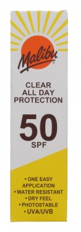 Malibu Spf 50 All Day Clear Protection Spray Pump