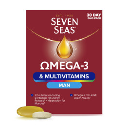 Seven Seas Omega-3 & Multivitamins Man Supplements, 30-Day Pack
