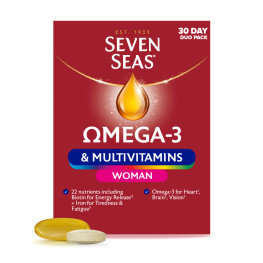 Seven Seas Omega-3 & Multivitamins Woman, With Biotin And Iron, 30-Day Duo Pack
