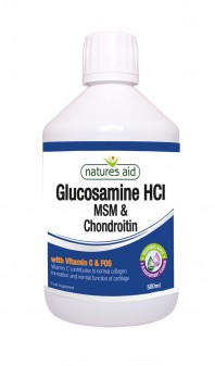 Natures Aid Glucosamine, 1500mg, Msm 500mg & Chondroitin 400mg Liquid