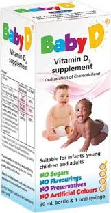 Baby D Vitamin D3 Oral Solution 25mcg/ML