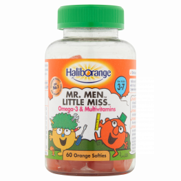 Haliborange Mr. Men Little Miss Omega-3 & Multivitamins 60 Orange Softies For Kids 3-7