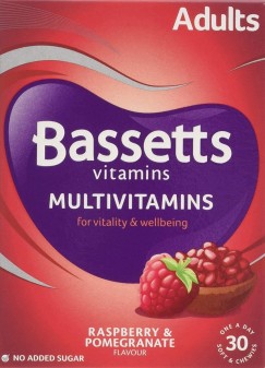 Bassett'S Multivitamin Pastilles Adult Raspberry & Pomegranate