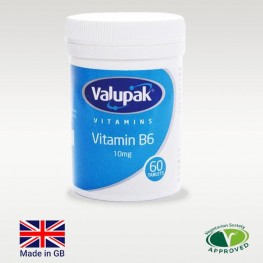 Valupak Vitamin B6 10mg Tabs 60'S