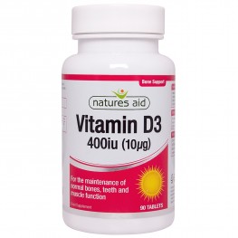 Natures Aid Vitamin D3 400iu (10ug)