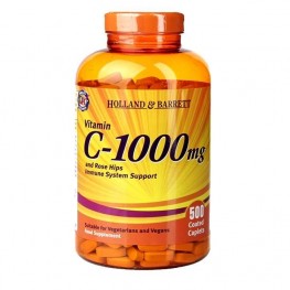 Holland & Barrett Vitamin C With Wild Rose Hips 500 Caplets 1000mg