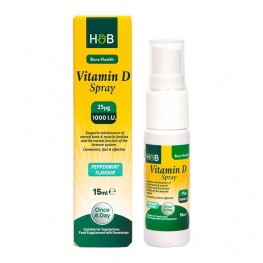 Holland & Barrett Vitamin D Spray 1000 I.u 25ug Peppermint Flavour 15ml