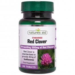 Natures Aid Red Clover 500mg (Providing 40mg OF Isoflavones)