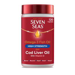 Seven Seas Omega-3 Fish Oil High Strength Plus Cod Liver Oil & Vitamin D & Vitamin E