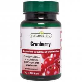 Natures Aid Cranberry 200mg (5000mg Equiv)