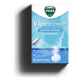 Vicks Vapo Shower - Shower Tablets With Menthol & Camphor Scents – Non Medicated Vapors - 5 Tablets