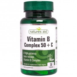Natures Aid Vitamin B Complex 50 High Potency (With Vitamin C)