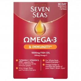 Seven Seas Omega-3 Fish Oil & Immunity With Vitamin C, Vitamin D & Zinc 30 Day Duo Pack