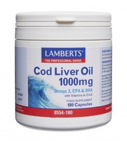 Lamberts Cod Liver Oil 1000mg (Epa 144mg/Dha 107mg)