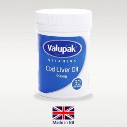 Valupak Cod Liver Oil 550mg Caps 30'S