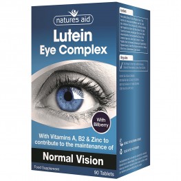 Natures Aid Lutein Eye Complex With 10mg Lutein, Bilberry And Alpha Lipoic Acid