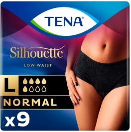 Tena Lady Silhoutette Noir Normal Pants Large