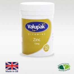 Valupak Zinc 10mg Tabs 60'S