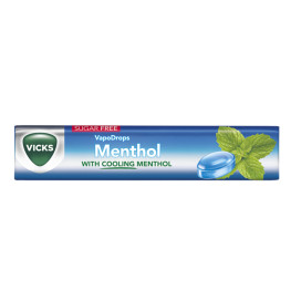 Vicks Vapodrops Menthol, Sugar Free Vegan Lozenges With Menthol, Stick 42g