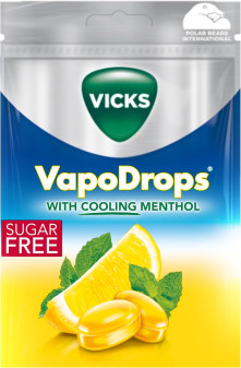 Vicks V Throat Drops Sore Solid Drop Lemon 72g