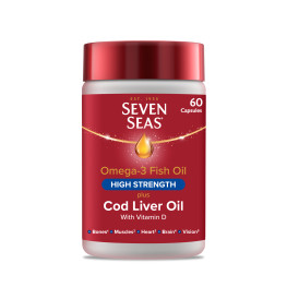 Seven Seas Omega-3 Fish Oil High Strength Plus Cod Liver Oil & Vitamin D & Vitamin E