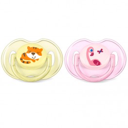 Philips Avent Classic Soothers Tiger & Flamingo 0-6M