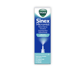 Vicks Sinex Micromist, Decongestant Nasal Spray For Blocked Nose Due TO Cold OR Rhinitis 15ml