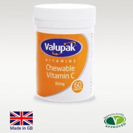 Valupak Vitamin C - Chewable 80mg Tabs 60'S