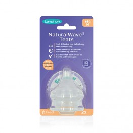 Lansinoh Natural Wave Teat Medium Flow 2pk