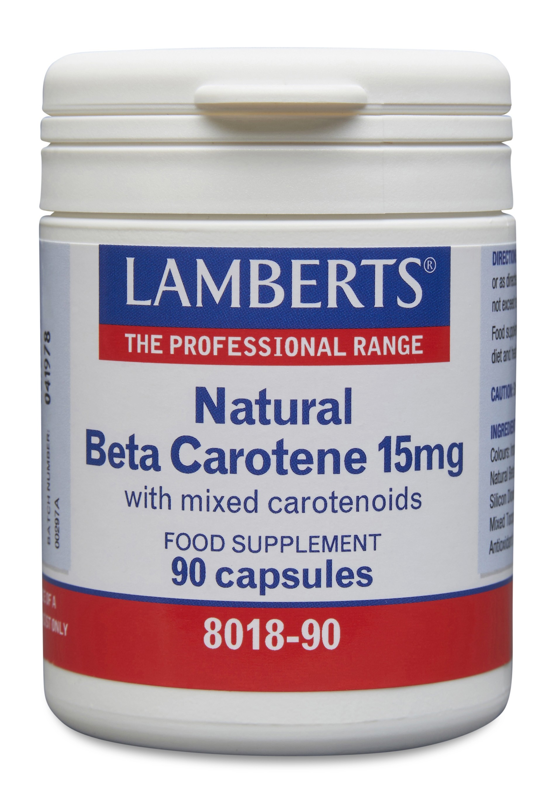 Lamberts Natural Beta Carotene 15mg