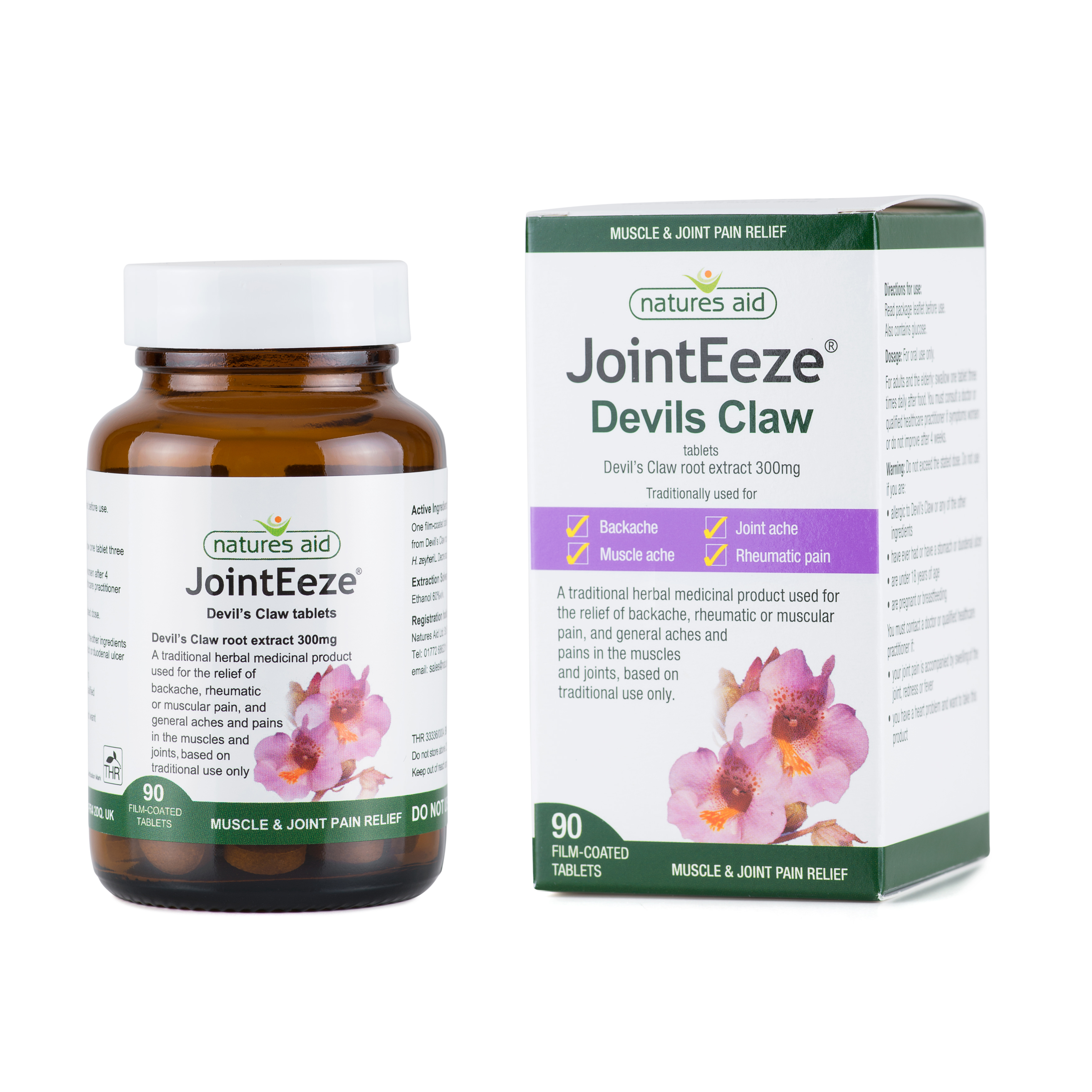 Natures Aid Jointeeze 300mg (Equivalent 1050-1500mg OF Devils Claw Root)